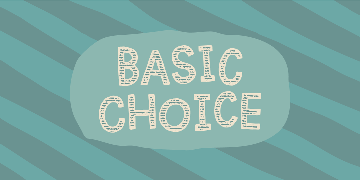 Ejemplo de fuente Basic Choice Regular